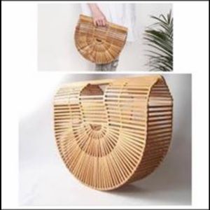 Summer bamboo beach bag